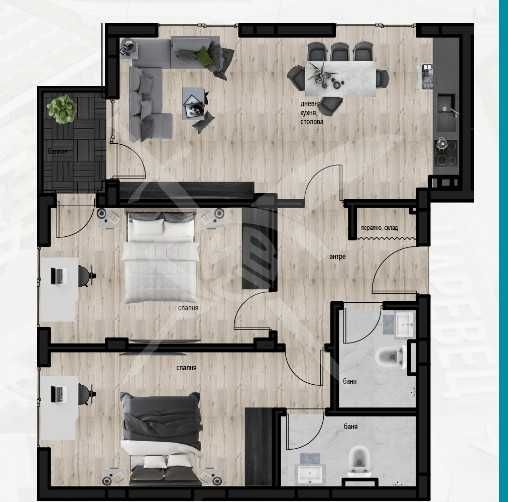 Тристаен апартамент в Пловдив, Кючук Париж - 104 кв.м за 1207 €/кв.м - Снимка #1