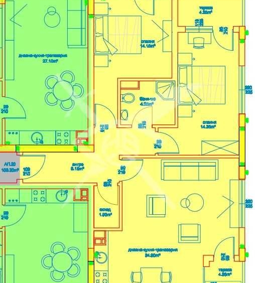 Тристаен апартамент в Бургас, Изгрев - 90 кв.м за 2081 €/кв.м - Снимка #1
