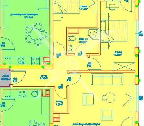 Тристаен апартамент в Бургас, Изгрев - 120 кв.м за 1551 €/кв.м - Снимка #1