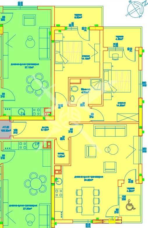 Тристаен апартамент в Бургас, Изгрев - 120 кв.м за 791 €/кв.м - Снимка #1
