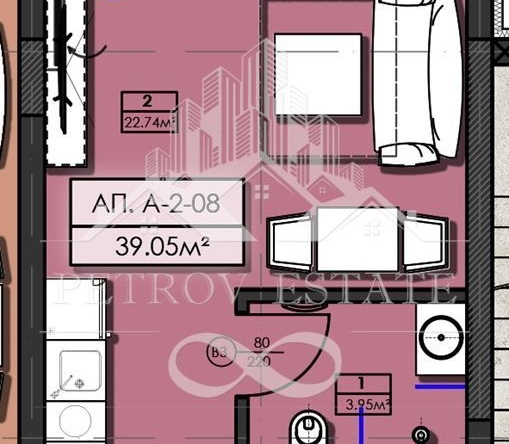 Едностаен апартамент в Велинград - 45 кв.м за 508 €/кв.м - Снимка #1