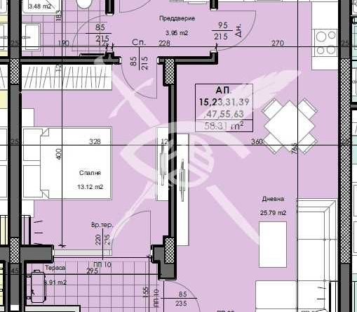 Двустаен апартамент в Пловдив, Кършияка - 69 кв.м за 563 €/кв.м - Снимка #1