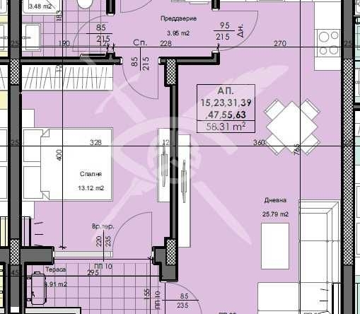 Двустаен апартамент в Пловдив, Кършияка - 69 кв.м за 1073 €/кв.м - Снимка #1