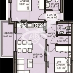 Тристаен апартамент в Бургас, Изгрев - 90 кв.м за 1303 €/кв.м - Снимка #1