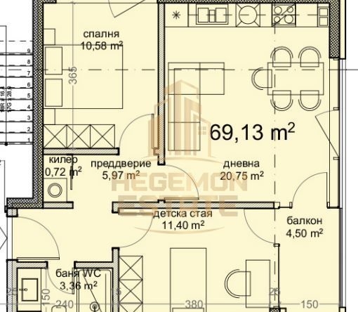 Тристаен апартамент в Варна, Владислав Варненчик - 70 кв.м за 773 €/кв.м - Снимка #1