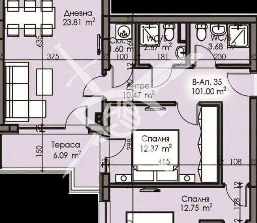 Тристаен апартамент в Бургас, Изгрев - 101 кв.м за 1200 €/кв.м - Снимка #1