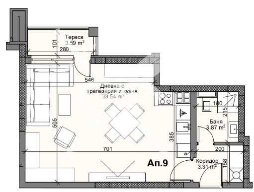 Едностаен апартамент в Пловдив, Кършияка - 61 кв.м за 815 €/кв.м - Снимка #1