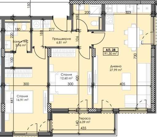 Тристаен апартамент в Пловдив, Тракия - 112 кв.м за 1089 €/кв.м - Снимка #1