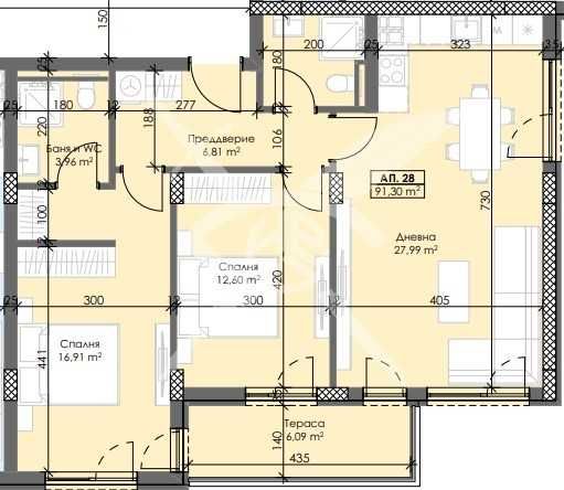 Тристаен апартамент в Пловдив, Тракия - 112 кв.м за 555 €/кв.м - Снимка #1