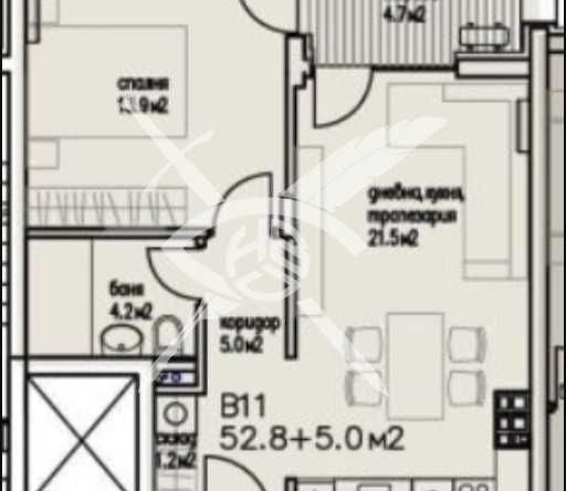 Двустаен апартамент в Бургас, Сарафово - 57 кв.м за 1245 €/кв.м - Снимка #1