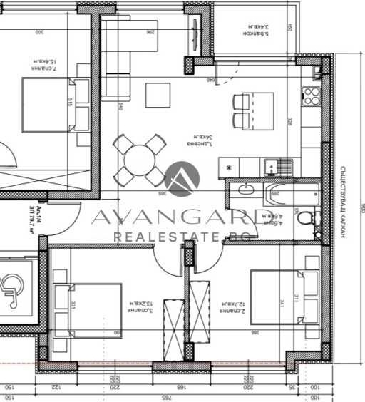 Тристаен апартамент в Пловдив, Кючук Париж - 95 кв.м за 1326 €/кв.м - Снимка #1