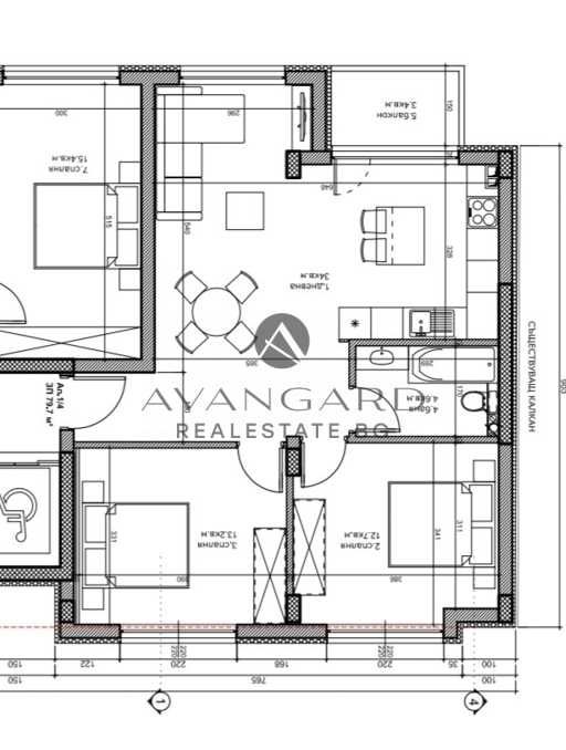 Тристаен апартамент в Пловдив, Кючук Париж - 95 кв.м за 1326 €/кв.м - Снимка #1