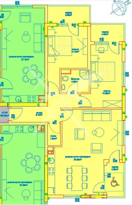 Тристаен апартамент в Бургас, Изгрев - 120 кв.м за 797 €/кв.м - Снимка #1