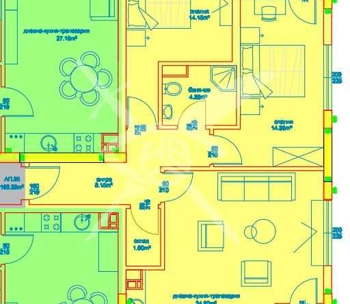 Тристаен апартамент в Бургас, Изгрев - 120 кв.м за 1562 €/кв.м - Снимка #1
