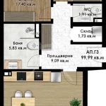 Тристаен апартамент в Пловдив, Остромила - 114 кв.м за 854 €/кв.м - Снимка #1