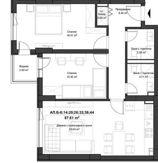 Тристаен апартамент в Пловдив, Кючук Париж - 102 кв.м за 1230 €/кв.м - Снимка #1