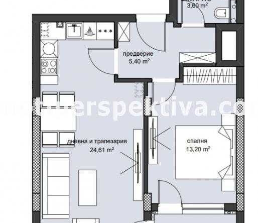 Двустаен апартамент в Пловдив, Христо Смирненски - 68 кв.м за 1157 €/кв.м - Снимка #1