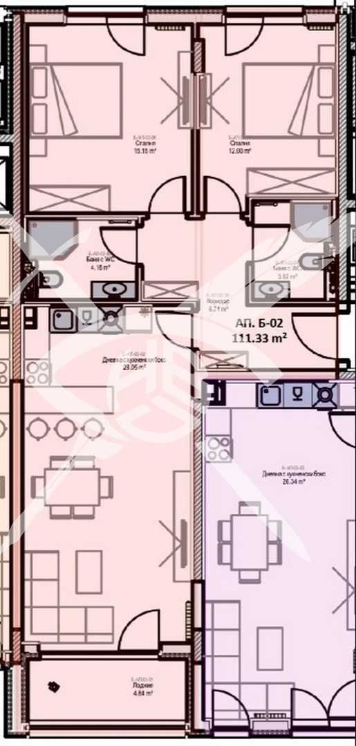 Тристаен апартамент в София, Младост 2 - 116 кв.м за 2058 €/кв.м - Снимка #1