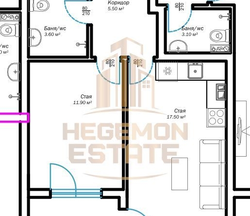 Двустаен апартамент в Варна, Кайсиева градина - 67 кв.м за 1319 €/кв.м - Снимка #1