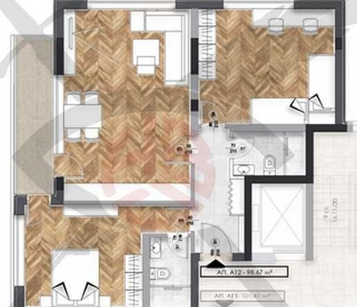 Тристаен апартамент в София, Люлин 6 - 115 кв.м за 1355 €/кв.м - Снимка #1