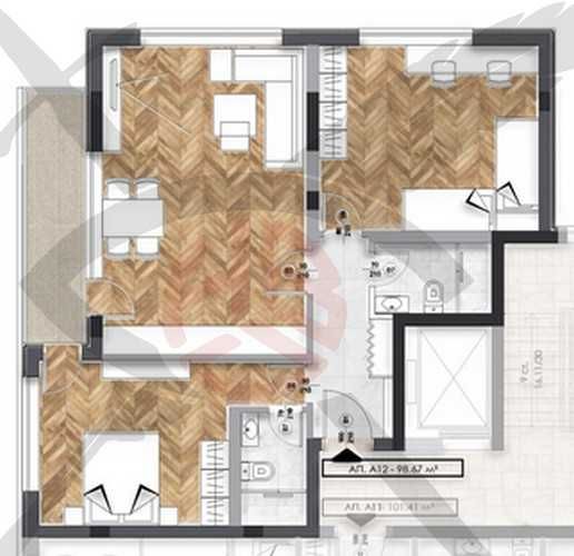 Тристаен апартамент в София, Люлин 6 - 115 кв.м за 1355 €/кв.м - Снимка #1