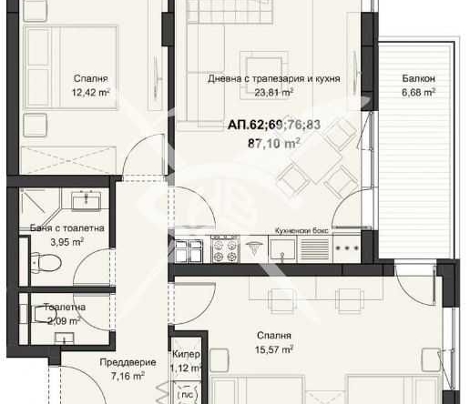 Тристаен апартамент в Пловдив, Кючук Париж - 101 кв.м за 894 €/кв.м - Снимка #1