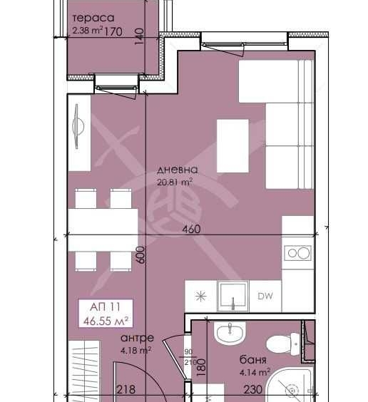 Едностаен апартамент в Созопол - 46 кв.м за 1424 €/кв.м - Снимка #1