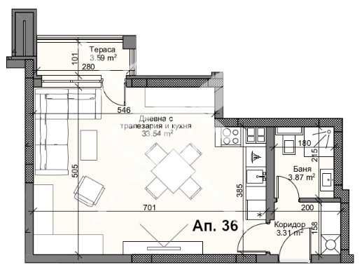 Едностаен апартамент в Пловдив, Кършияка - 61 кв.м за 1599 €/кв.м - Снимка #1