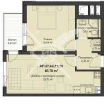 Двустаен апартамент в Пловдив, Кючук Париж - 71 кв.м за 887 €/кв.м - Снимка #1