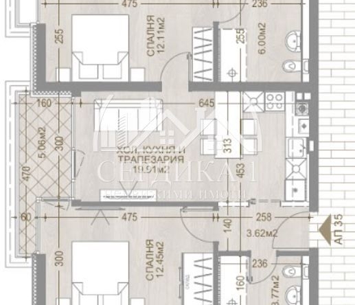 Тристаен апартамент в София, Манастирски ливади - 92 кв.м за 1424 €/кв.м - Снимка #1
