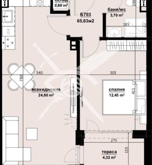 Дава се под наем Двустаен апартамент в Бургас, Изгрев - 65 кв.м за 80000 € - Снимка #1