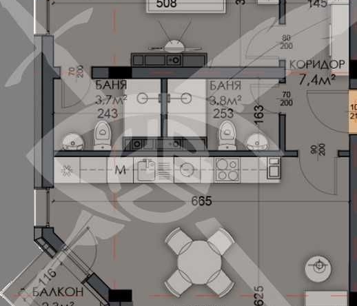 Тристаен апартамент в Варна, Виница - 123 кв.м за 1256 €/кв.м - Снимка #1