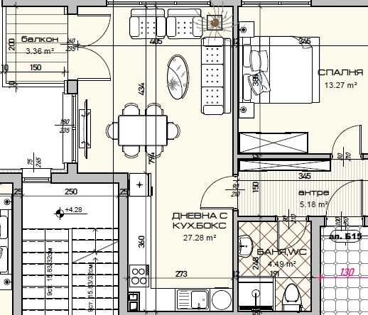 Двустаен апартамент в Варна, Виница - 82 кв.м за 1441 €/кв.м - Снимка #1