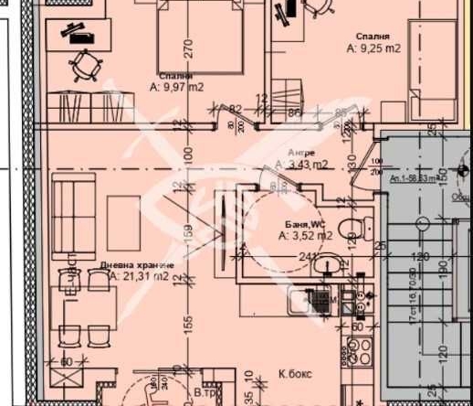 Тристаен апартамент в Бургас, Зорница - 114 кв.м за 1856 €/кв.м - Снимка #1