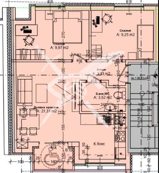 Тристаен апартамент в Бургас, Зорница - 114 кв.м за 1856 €/кв.м - Снимка #1