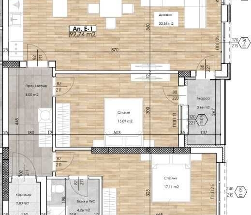 Многостаен апартамент в Пловдив, Остромила - 103 кв.м за 1155 €/кв.м - Снимка #1