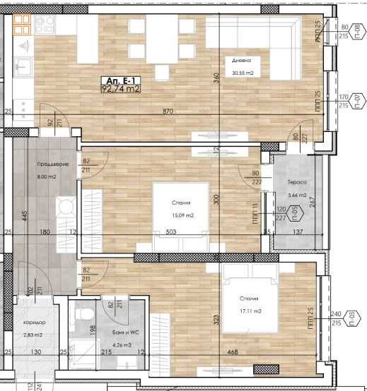 Многостаен апартамент в Пловдив, Остромила - 103 кв.м за 1155 €/кв.м - Снимка #1