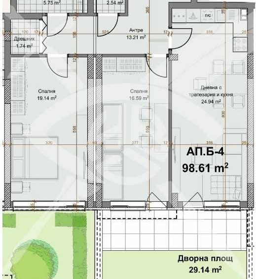 Тристаен апартамент в Пловдив, Христо Смирненски - 120 кв.м за 800 €/кв.м - Снимка #1