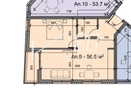 Двустаен апартамент в Варна, Цветен квартал - 56 кв.м за 1817 €/кв.м - Снимка #1