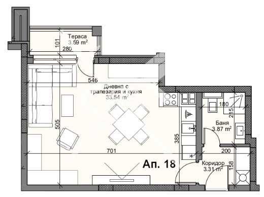 Едностаен апартамент в Пловдив, Кършияка - 61 кв.м за 1599 €/кв.м - Снимка #1