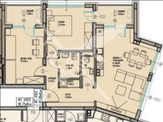 Тристаен апартамент в Бургас, Славейков - 102 кв.м за 1057 €/кв.м - Снимка #1