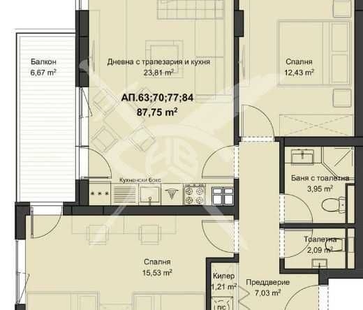 Тристаен апартамент в Пловдив, Кючук Париж - 101 кв.м за 900 €/кв.м - Снимка #1