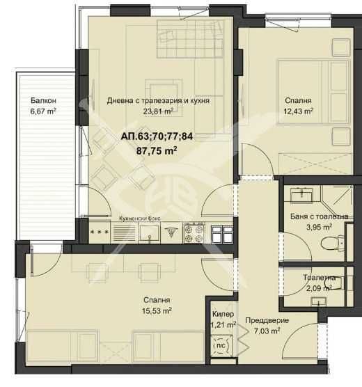 Тристаен апартамент в Пловдив, Кючук Париж - 101 кв.м за 900 €/кв.м - Снимка #1