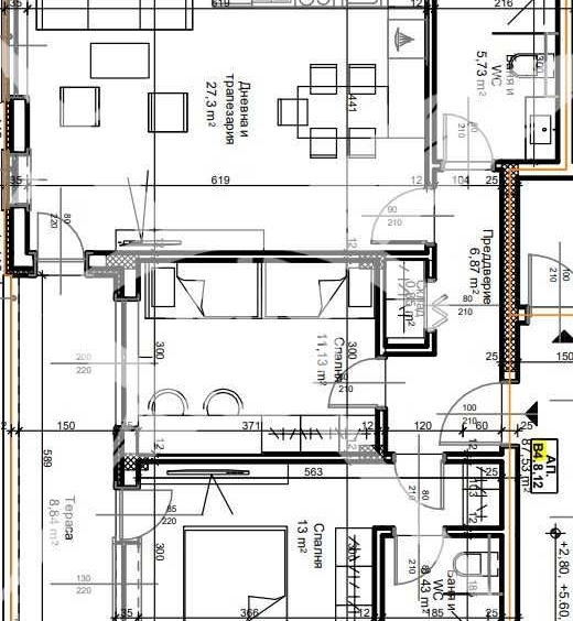 Тристаен апартамент в Пловдив, Остромила - 105 кв.м за 669 €/кв.м - Снимка #1