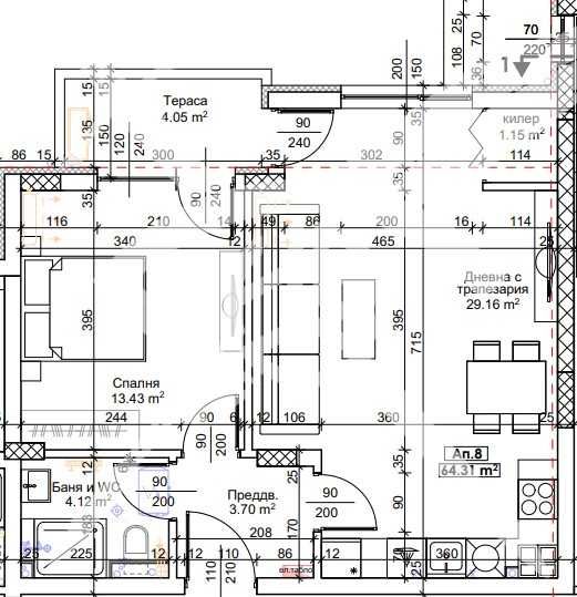 Двустаен апартамент в Пловдив, Тракия - 74 кв.м за 1051 €/кв.м - Снимка #1