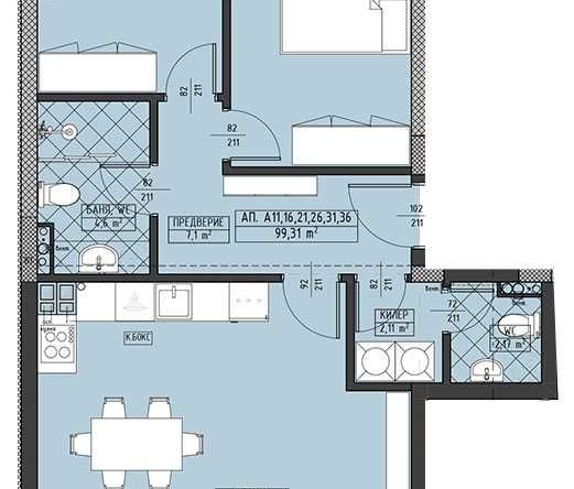 Тристаен апартамент в Пловдив, Христо Смирненски - 116 кв.м за 1436 €/кв.м - Снимка #1