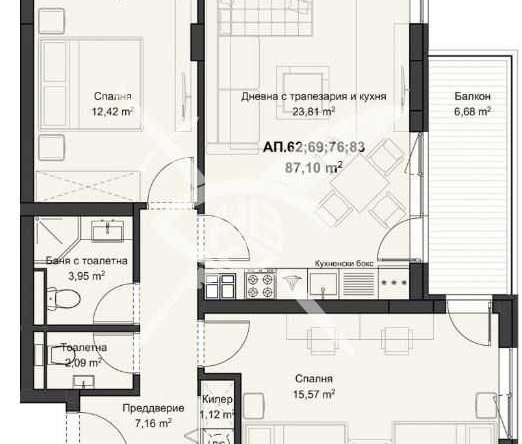 Тристаен апартамент в Пловдив, Кючук Париж - 101 кв.м за 894 €/кв.м - Снимка #1