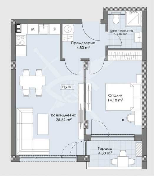 Двустаен апартамент в Пловдив, Остромила - 71 кв.м за 1399 €/кв.м - Снимка #1