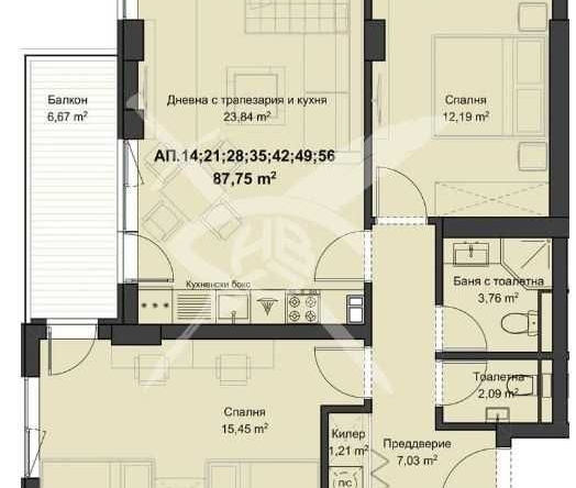 Тристаен апартамент в Пловдив, Кючук Париж - 102 кв.м за 892 €/кв.м - Снимка #1