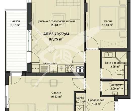 Тристаен апартамент в Пловдив, Кючук Париж - 102 кв.м за 892 €/кв.м - Снимка #1